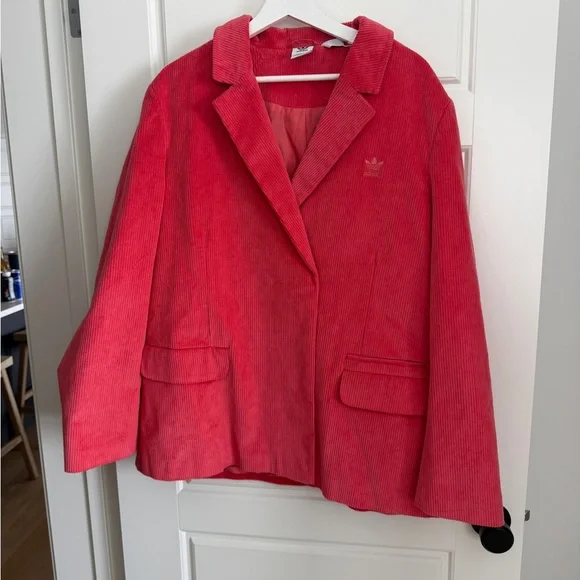 BNWT Adidas Women's Chord / Ribbed Coral Blazer - Picture 2 of 7